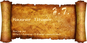Hausner Tihamér névjegykártya